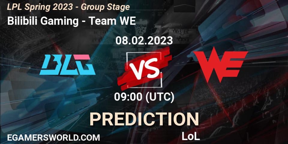 Bilibili Gaming contre Team WE : prédiction de match. 08.02.23. LoL, LPL Spring 2023 - Group Stage