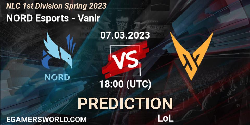 NORD Esports contre Vanir : prédiction de match. 08.02.2023 at 18:00. LoL, NLC 1st Division Spring 2023