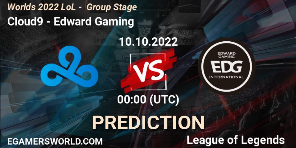 Cloud9 contre Edward Gaming : prédiction de match. 13.10.22. LoL, Worlds 2022 LoL - Group Stage
