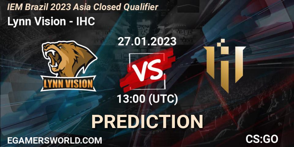 Lynn Vision contre IHC : prédiction de match. 27.01.23. CS2 (CS:GO), IEM Brazil Rio 2023 Asia Closed Qualifier