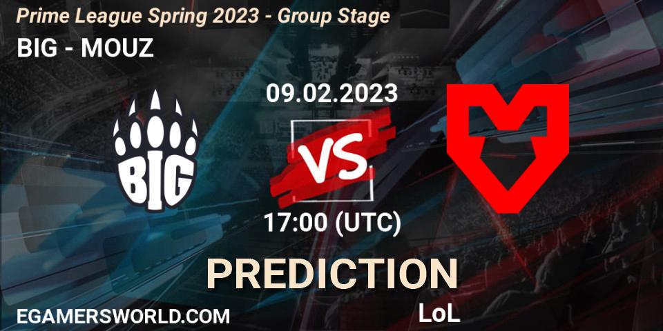 BIG contre MOUZ : prédiction de match. 09.02.23. LoL, Prime League Spring 2023 - Group Stage