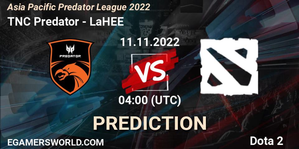 TNC Predator contre LaHEE : prédiction de match. 11.11.22. Dota 2, Asia Pacific Predator League 2022