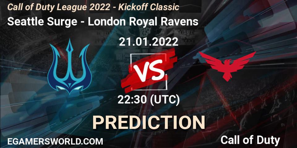 Seattle Surge contre London Royal Ravens : prédiction de match. 21.01.22. Call of Duty, Call of Duty League 2022 - Kickoff Classic