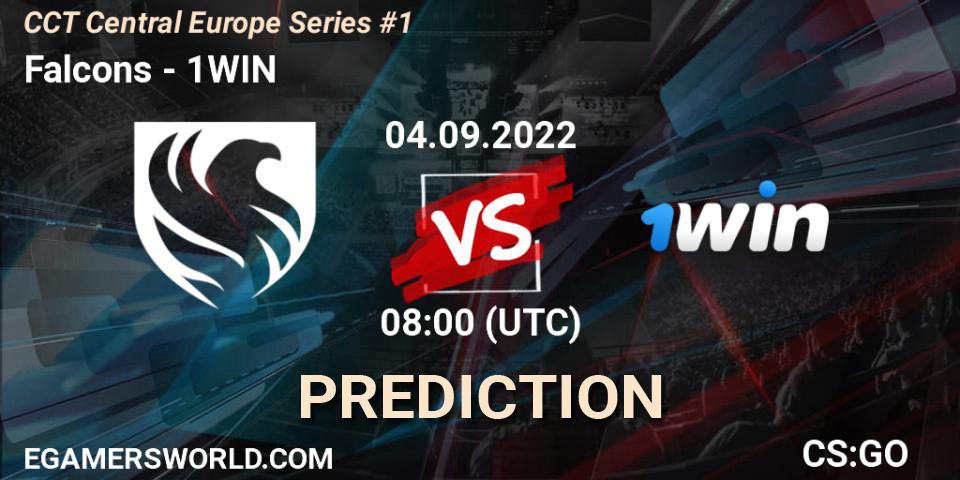 Falcons contre 1WIN : prédiction de match. 04.09.2022 at 08:00. Counter-Strike (CS2), CCT Central Europe Series #1