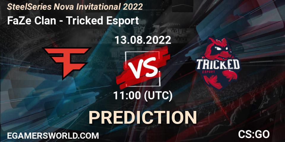 FaZe Clan contre Tricked Esport : prédiction de match. 13.08.2022 at 11:20. Counter-Strike (CS2), SteelSeries Nova Invitational 2022