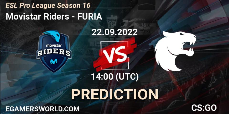Movistar Riders contre FURIA : prédiction de match. 22.09.22. CS2 (CS:GO), ESL Pro League Season 16