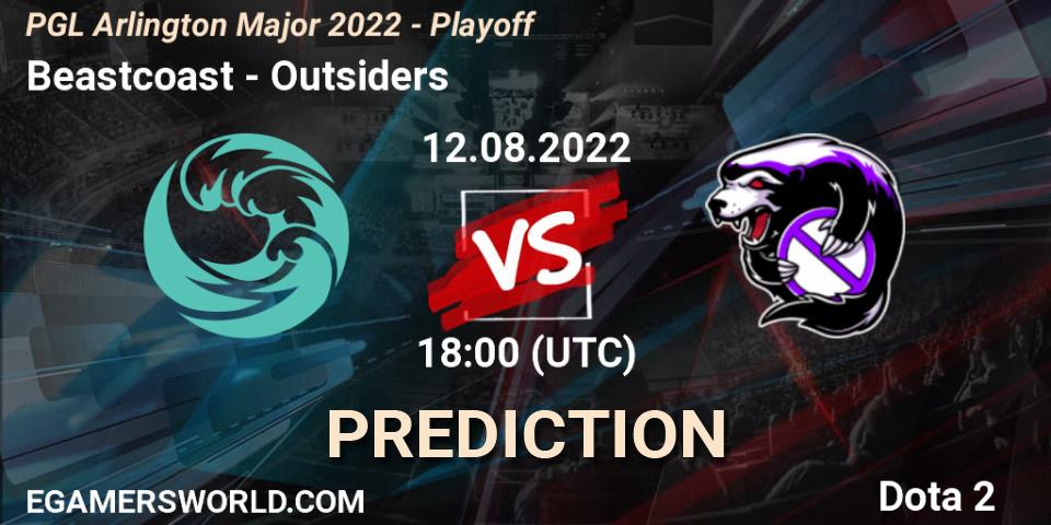 Beastcoast contre Outsiders : prédiction de match. 12.08.2022 at 18:36. Dota 2, PGL Arlington Major 2022 - Playoff