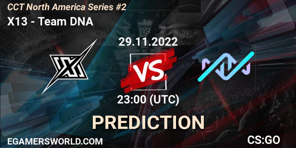 X13 contre Team DNA : prédiction de match. 29.11.22. CS2 (CS:GO), CCT North America Series #2