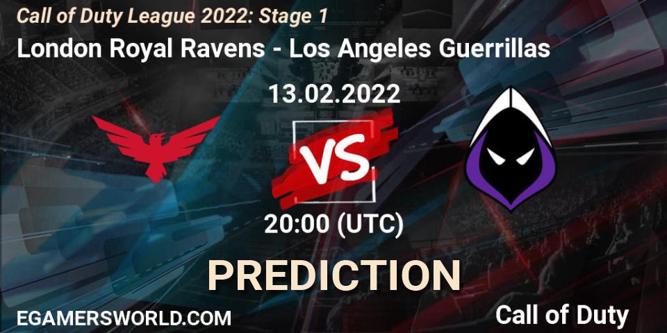 London Royal Ravens contre Los Angeles Guerrillas : prédiction de match. 13.02.22. Call of Duty, Call of Duty League 2022: Stage 1