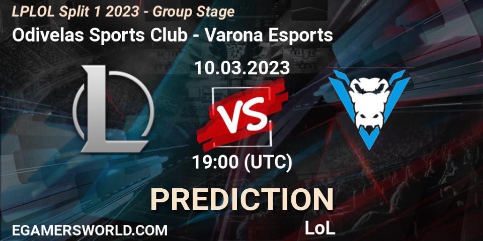 Odivelas Sports Club contre Varona Esports : prédiction de match. 10.03.2023 at 19:00. LoL, LPLOL Split 1 2023 - Group Stage