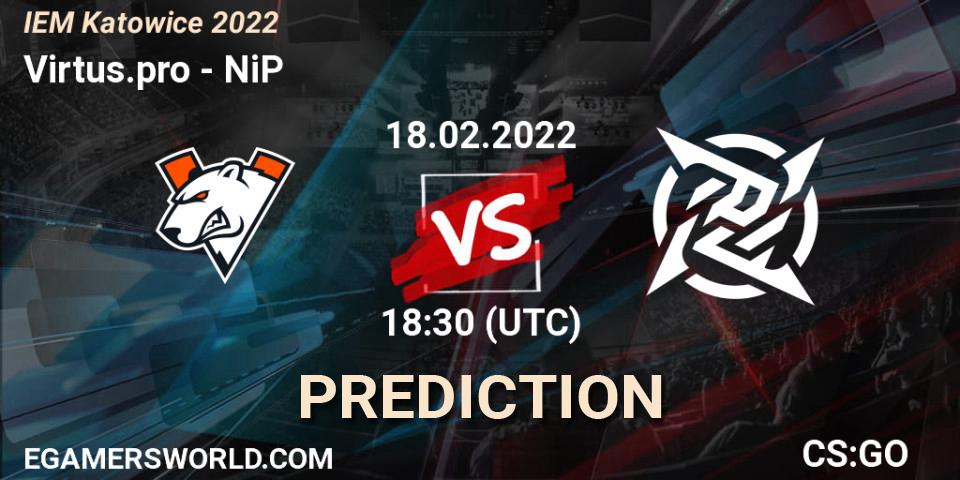 Virtus.pro contre NiP : prédiction de match. 18.02.2022 at 18:30. Counter-Strike (CS2), IEM Katowice 2022