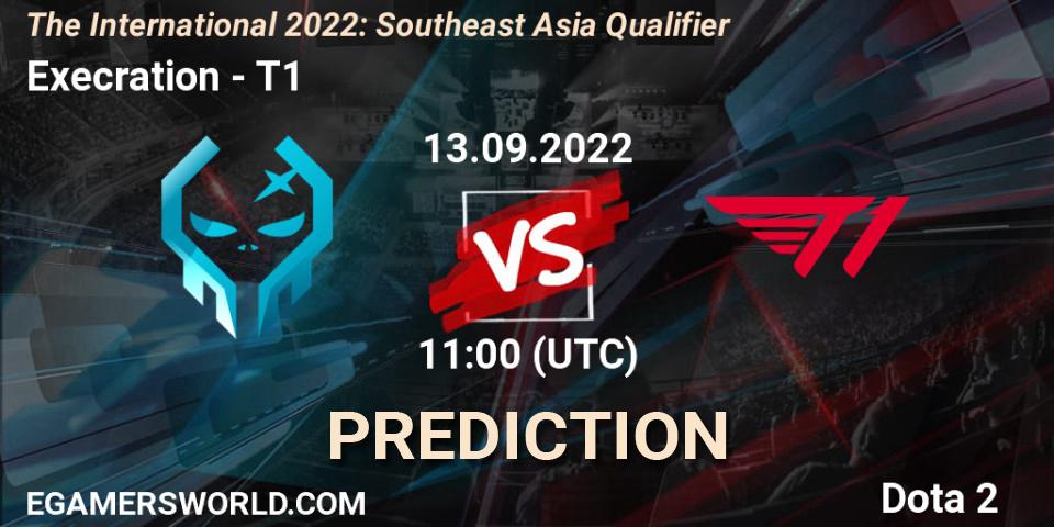Execration contre T1 : prédiction de match. 13.09.22. Dota 2, The International 2022: Southeast Asia Qualifier