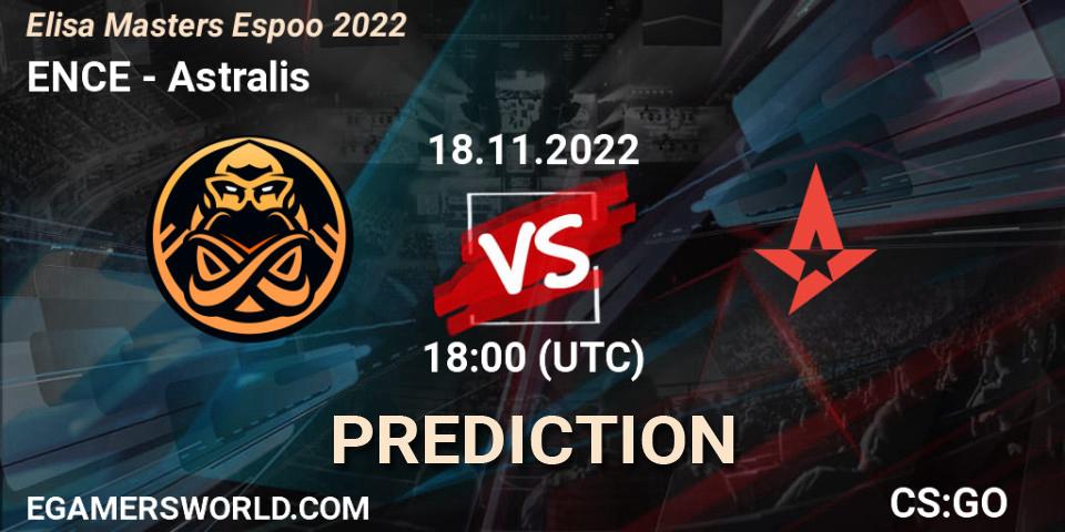 ENCE contre Astralis : prédiction de match. 18.11.22. CS2 (CS:GO), Elisa Masters Espoo 2022