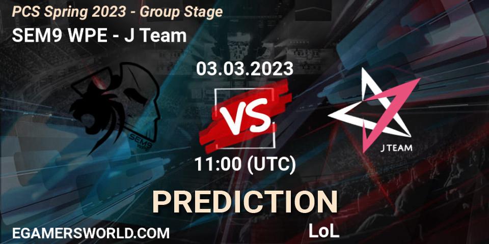 SEM9 WPE contre J Team : prédiction de match. 11.02.2023 at 09:00. LoL, PCS Spring 2023 - Group Stage