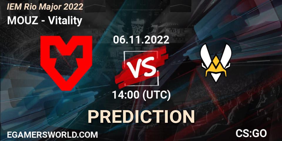 MOUZ contre Vitality : prédiction de match. 06.11.22. CS2 (CS:GO), IEM Rio Major 2022