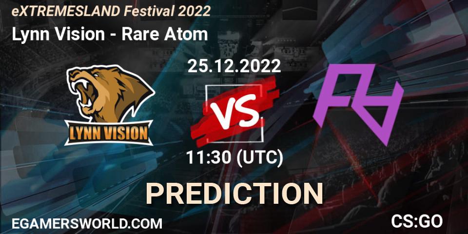 Lynn Vision contre Rare Atom : prédiction de match. 25.12.22. CS2 (CS:GO), eXTREMESLAND Festival 2022