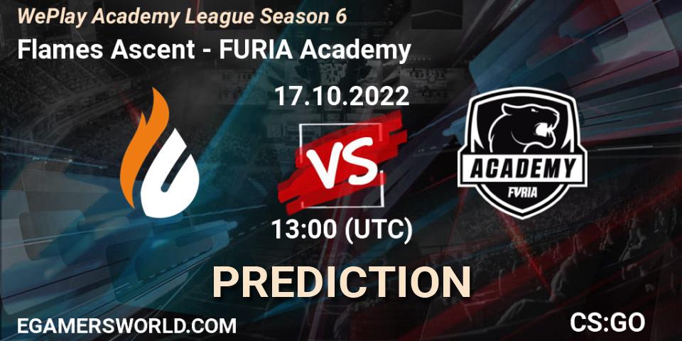 Flames Ascent contre FURIA Academy : prédiction de match. 17.10.22. CS2 (CS:GO), WePlay Academy League Season 6