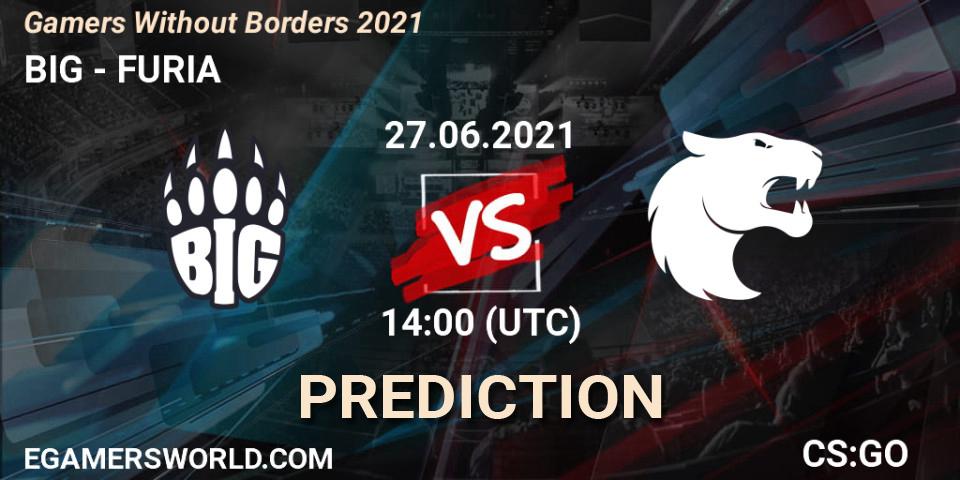 BIG contre FURIA : prédiction de match. 27.06.2021 at 14:00. Counter-Strike (CS2), Gamers Without Borders 2021