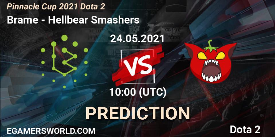 Brame contre Hellbear Smashers : prédiction de match. 24.05.2021 at 10:05. Dota 2, Pinnacle Cup 2021 Dota 2