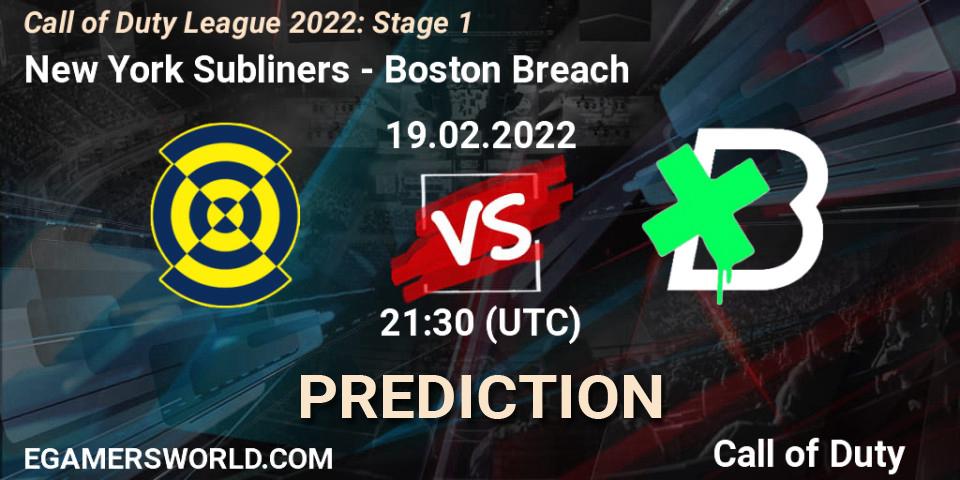 New York Subliners contre Boston Breach : prédiction de match. 19.02.2022 at 21:30. Call of Duty, Call of Duty League 2022: Stage 1