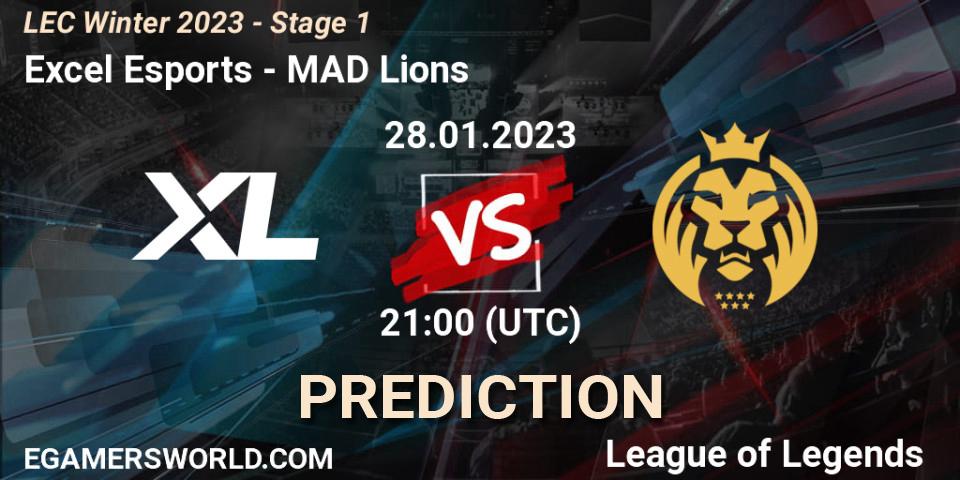 Excel Esports contre MAD Lions : prédiction de match. 28.01.23. LoL, LEC Winter 2023 - Stage 1