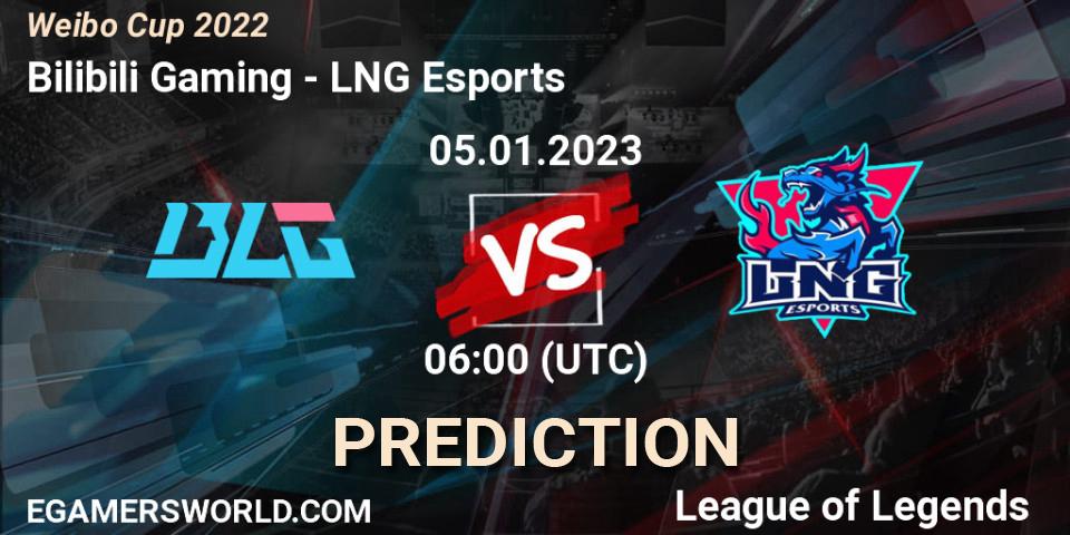 Bilibili Gaming contre LNG Esports : prédiction de match. 05.01.2023 at 06:00. LoL, Weibo Cup 2022