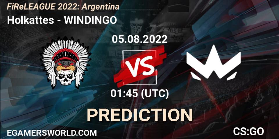 Holkattes contre WINDINGO : prédiction de match. 05.08.2022 at 00:00. Counter-Strike (CS2), FiReLEAGUE 2022: Argentina