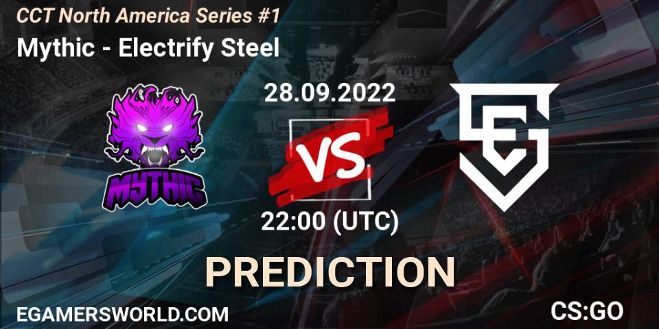 Mythic contre Electrify Steel : prédiction de match. 28.09.2022 at 22:00. Counter-Strike (CS2), CCT North America Series #1