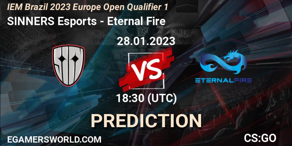 SINNERS Esports contre Eternal Fire : prédiction de match. 28.01.23. CS2 (CS:GO), IEM Brazil Rio 2023 Europe Open Qualifier 1