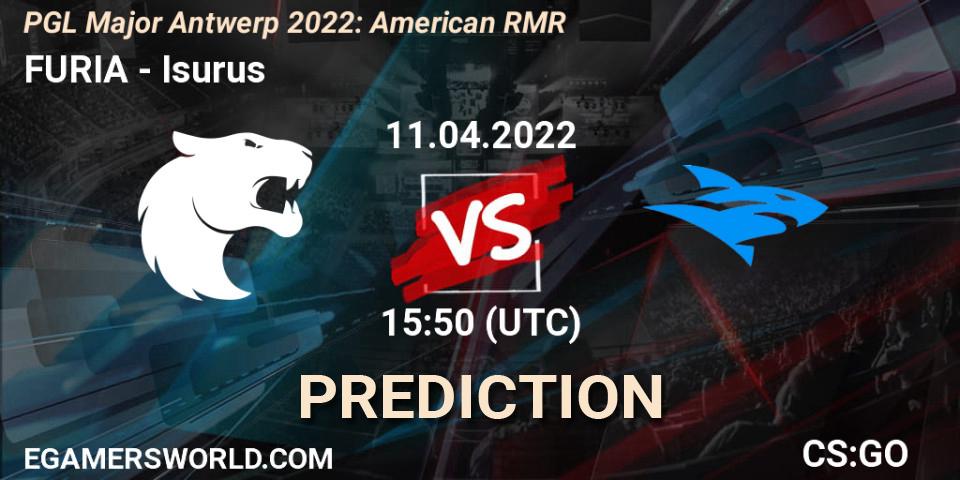 FURIA contre Isurus : prédiction de match. 11.04.2022 at 15:50. Counter-Strike (CS2), PGL Major Antwerp 2022: American RMR