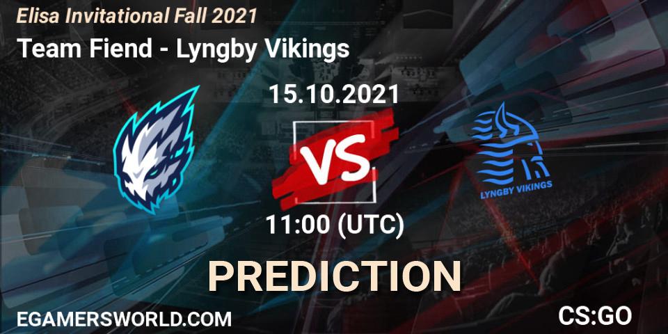 Team Fiend contre Lyngby Vikings : prédiction de match. 15.10.21. CS2 (CS:GO), Elisa Invitational Fall 2021