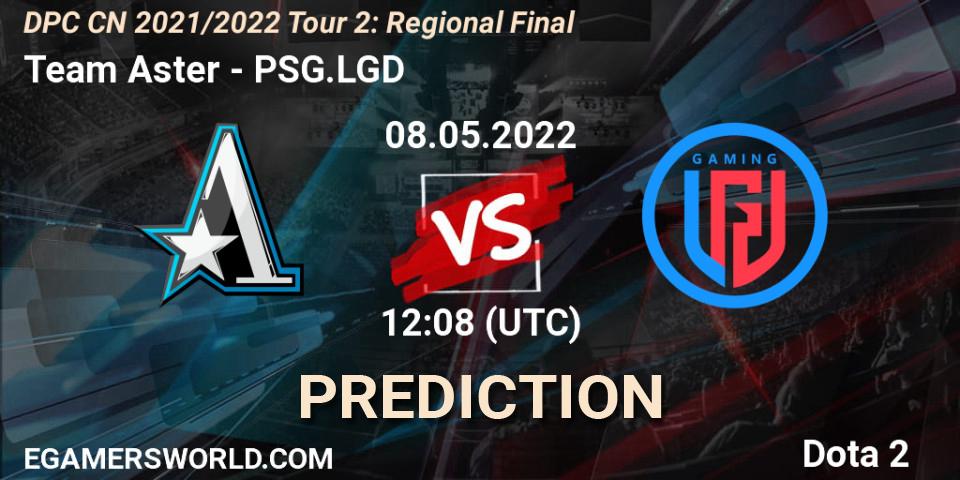 Team Aster contre PSG.LGD : prédiction de match. 08.05.2022 at 12:08. Dota 2, DPC CN 2021/2022 Tour 2: Regional Final