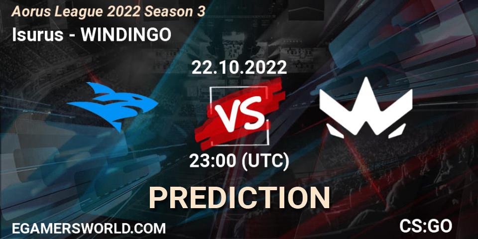 Isurus contre WINDINGO : prédiction de match. 23.10.22. CS2 (CS:GO), Aorus League 2022 Season 3