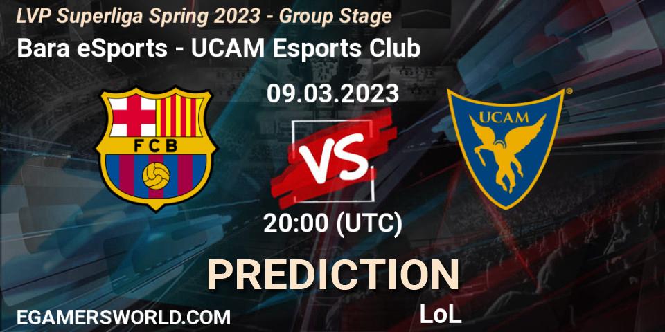 Barça eSports contre UCAM Esports Club : prédiction de match. 09.03.2023 at 19:00. LoL, LVP Superliga Spring 2023 - Group Stage