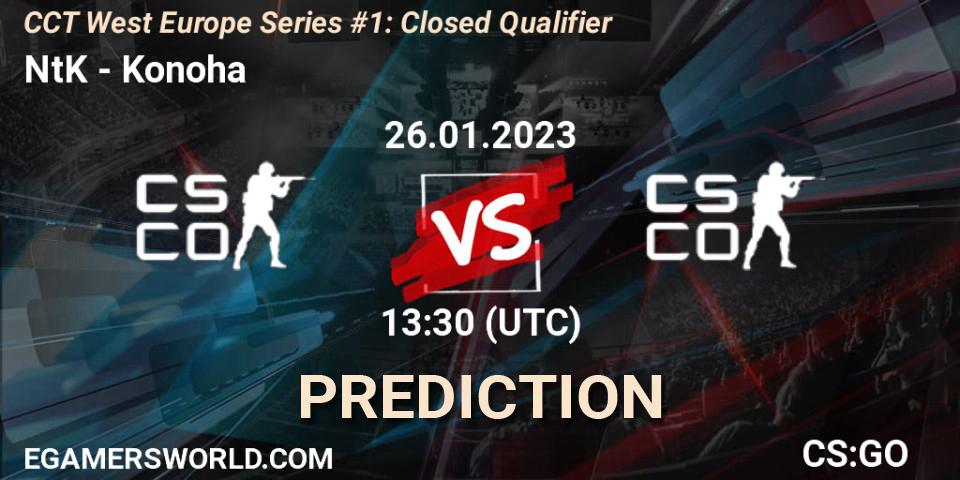 NtK contre Konoha : prédiction de match. 26.01.23. CS2 (CS:GO), CCT West Europe Series #1: Closed Qualifier