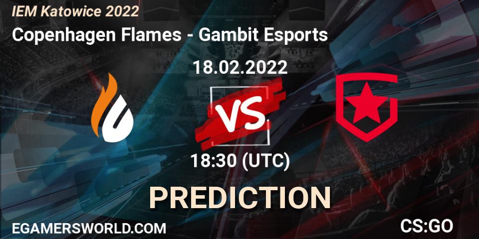 Copenhagen Flames contre Gambit Esports : prédiction de match. 18.02.22. CS2 (CS:GO), IEM Katowice 2022