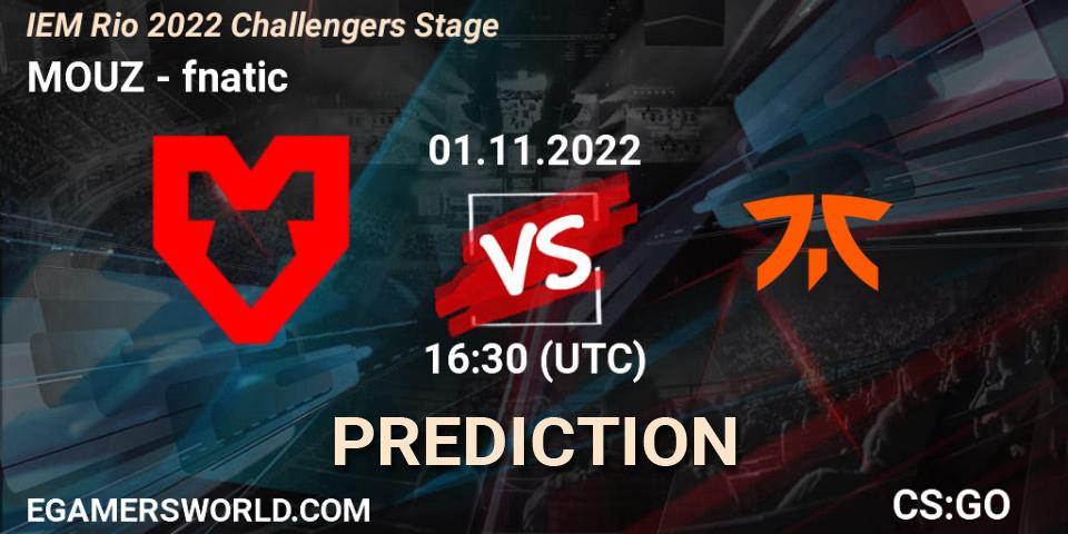 MOUZ contre fnatic : prédiction de match. 01.11.22. CS2 (CS:GO), IEM Rio 2022 Challengers Stage