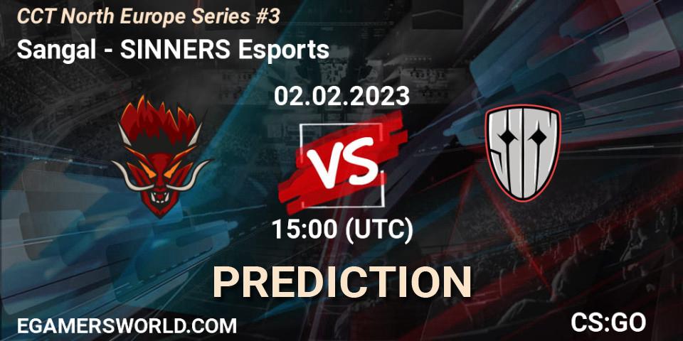 Sangal contre SINNERS Esports : prédiction de match. 02.02.23. CS2 (CS:GO), CCT North Europe Series #3
