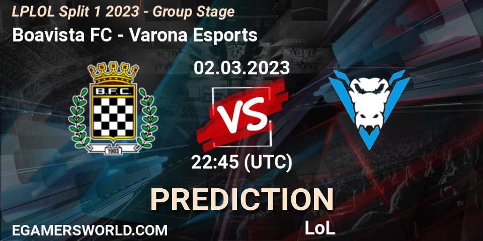 Boavista FC contre Varona Esports : prédiction de match. 02.03.2023 at 22:45. LoL, LPLOL Split 1 2023 - Group Stage