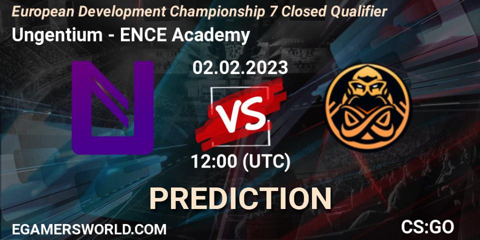 Ungentium contre ENCE Academy : prédiction de match. 02.02.23. CS2 (CS:GO), European Development Championship 7 Closed Qualifier