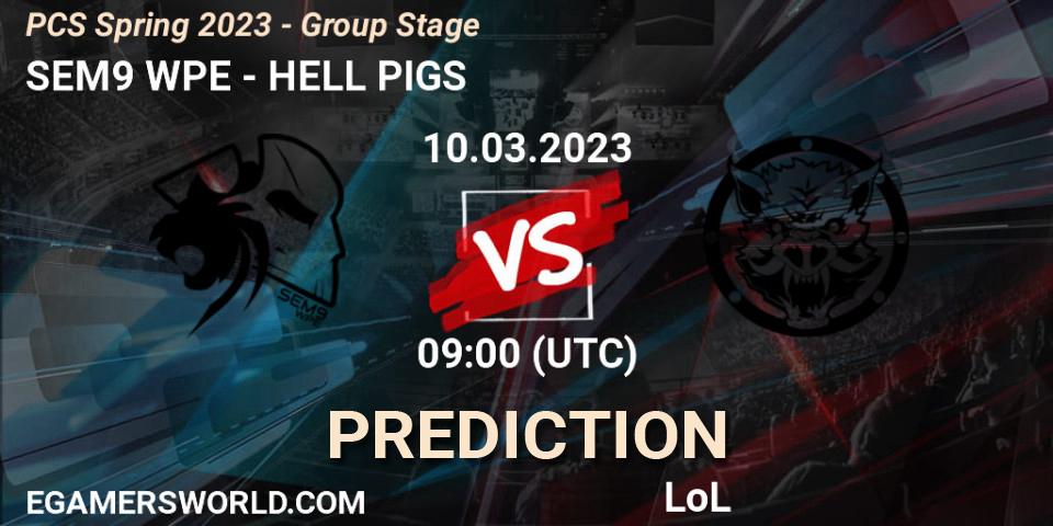 SEM9 WPE contre HELL PIGS : prédiction de match. 18.02.2023 at 13:20. LoL, PCS Spring 2023 - Group Stage