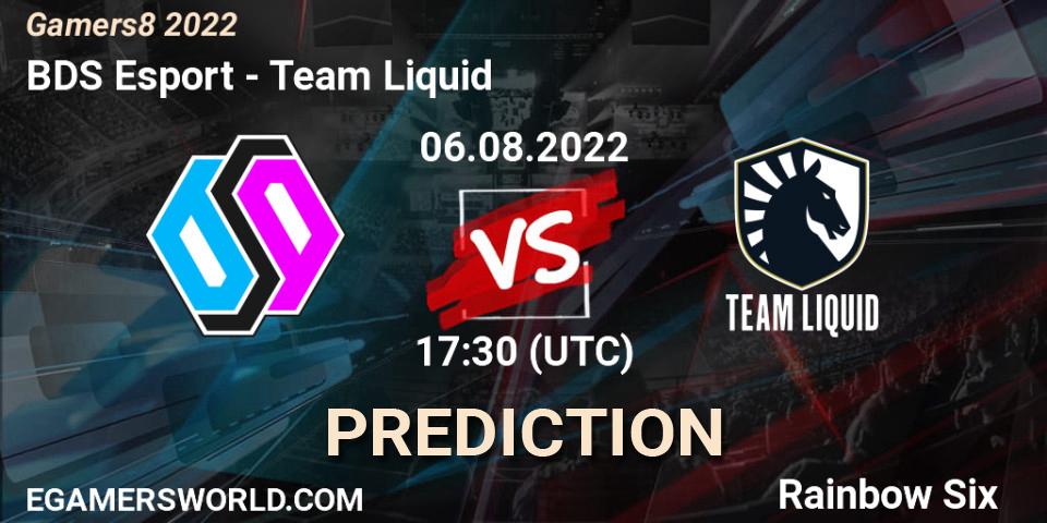 BDS Esport contre Team Liquid : prédiction de match. 06.08.2022 at 14:30. Rainbow Six, Gamers8 2022