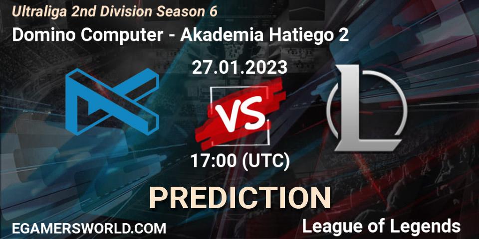 Domino Computer contre Akademia Hatiego 2 : prédiction de match. 27.01.2023 at 17:00. LoL, Ultraliga 2nd Division Season 6