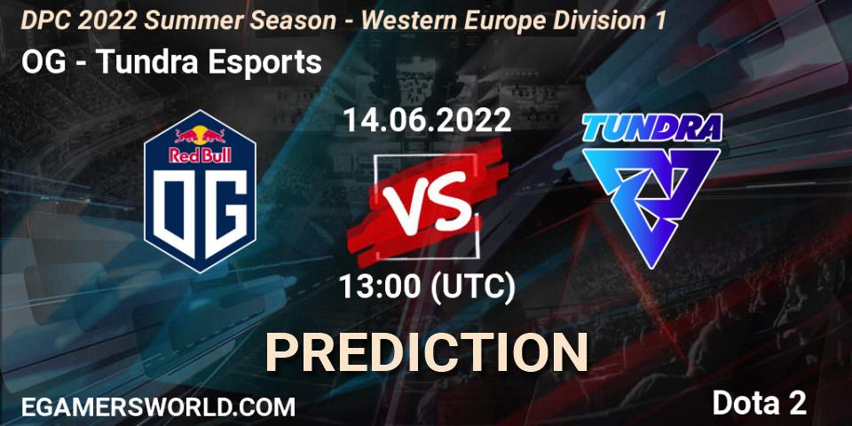 OG contre Tundra Esports : prédiction de match. 14.06.2022 at 12:55. Dota 2, DPC WEU 2021/2022 Tour 3: Division I
