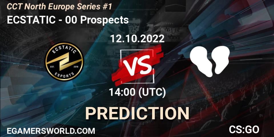 ECSTATIC contre 00 Prospects : prédiction de match. 12.10.2022 at 14:55. Counter-Strike (CS2), CCT North Europe Series #1