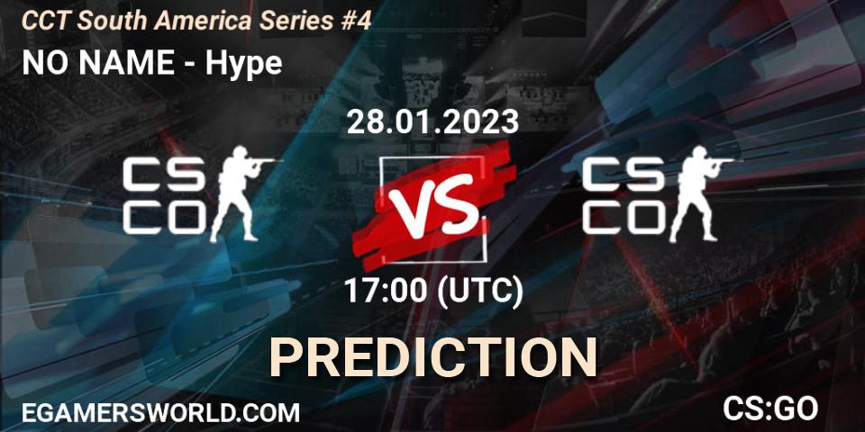 NO NAME contre Hype : prédiction de match. 28.01.23. CS2 (CS:GO), CCT South America Series #4