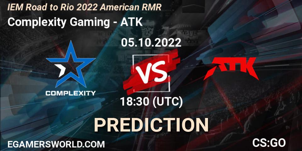 Complexity Gaming contre ATK : prédiction de match. 05.10.22. CS2 (CS:GO), IEM Road to Rio 2022 American RMR