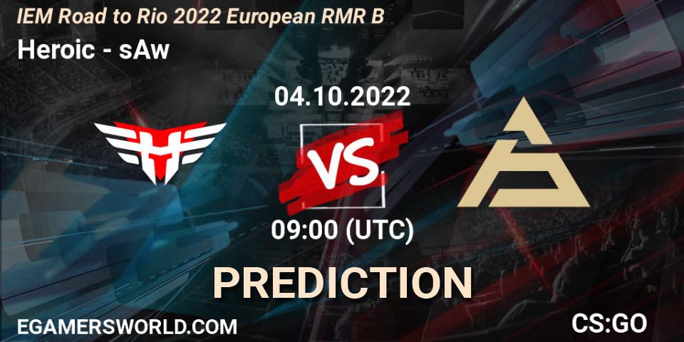 Heroic contre sAw : prédiction de match. 04.10.22. CS2 (CS:GO), IEM Road to Rio 2022 European RMR B