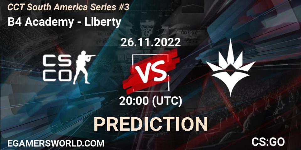 B4 Academy contre Liberty : prédiction de match. 26.11.22. CS2 (CS:GO), CCT South America Series #3
