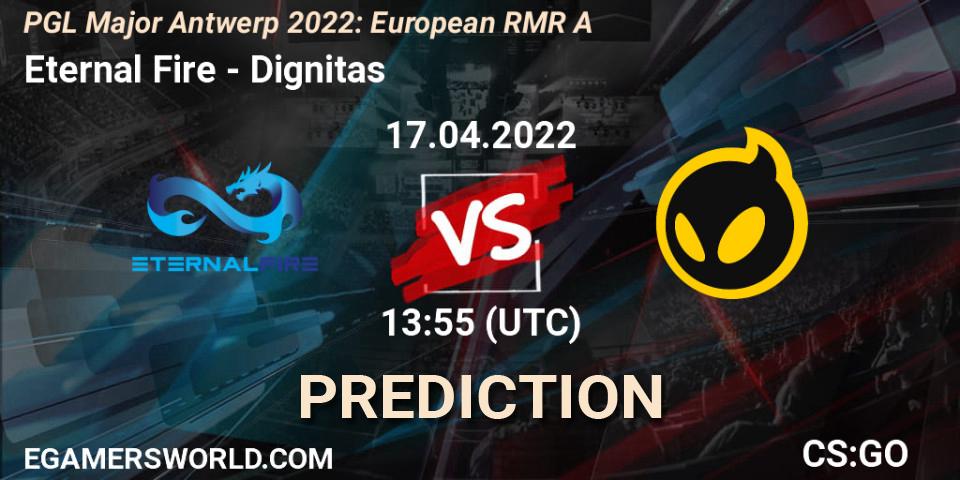 Eternal Fire contre Dignitas : prédiction de match. 17.04.22. CS2 (CS:GO), PGL Major Antwerp 2022: European RMR A